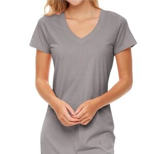Sexy Basics Soft & Flowy Rayon V-Neck Long Sleep Shirt NWT sz M